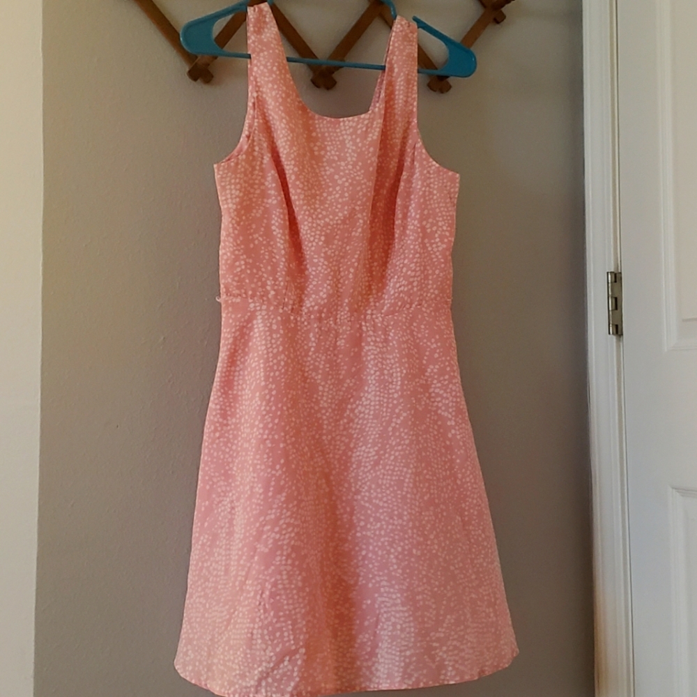 Medium Forever 21 dress in baby pink with white polka dots